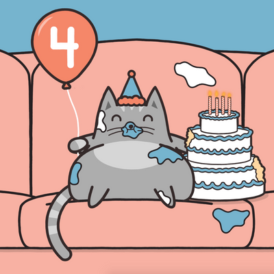 Happy 4th Meowiversary, Meowingtons!