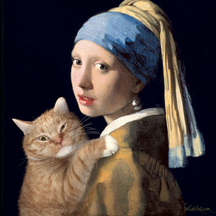 This Fat Cat Transforms Iconic Paintings Into Fat Cat Art – Meowingtons