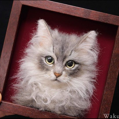 This Artist Crafts Stunningly Realistic Cat Portraits Out Of Felted Wool