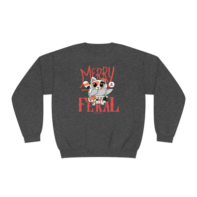 Merry & Feral Christmas Cat Sweatshirt