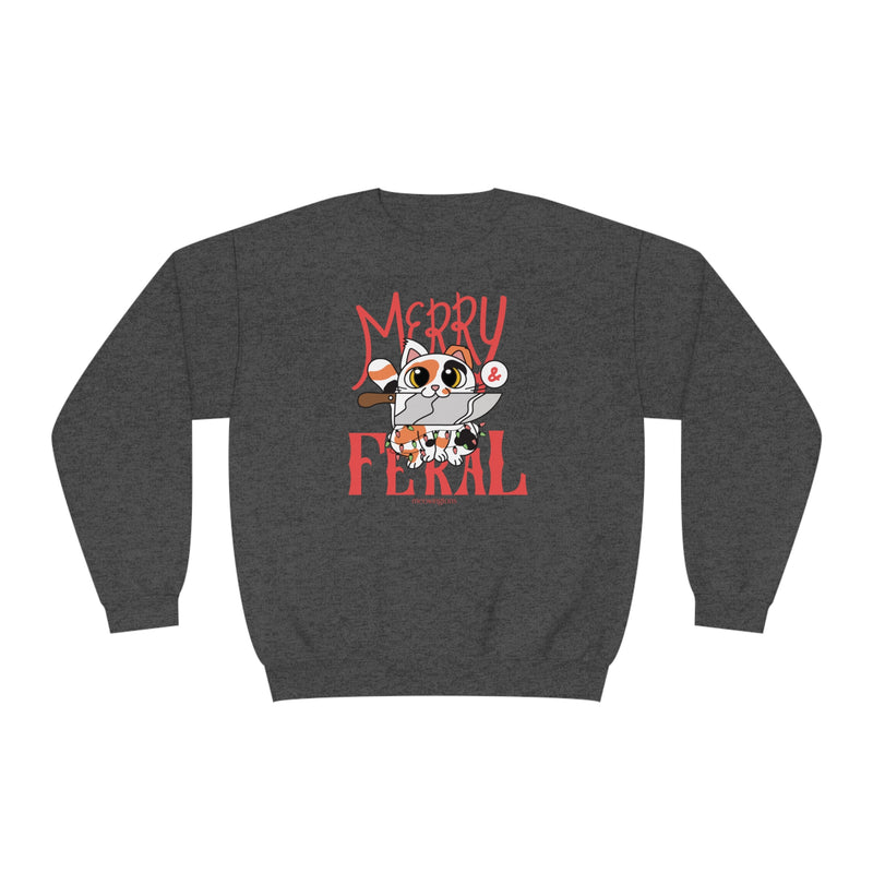 Merry & Feral Christmas Cat Sweatshirt