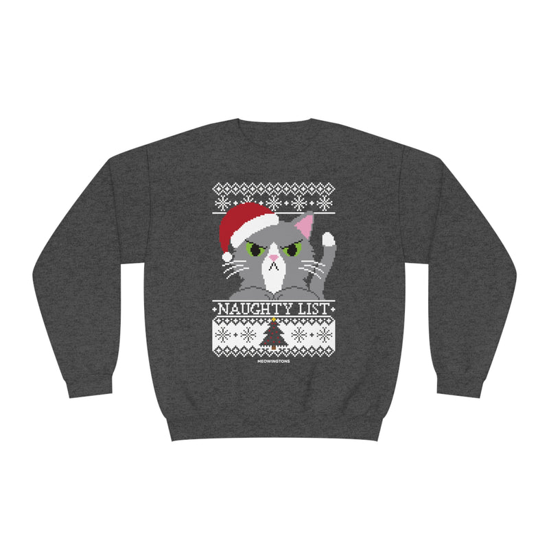 Naughty List Cat Crewneck Sweatshirt