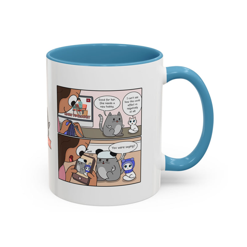 Cat Crochet Comic Coffee Mug