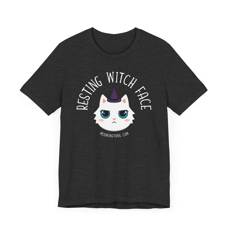 Resting Witch Face Halloween Cat T-Shirt