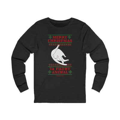 Merry Christmas, Ya Filthy Animal Jersey Long Sleeve Tee