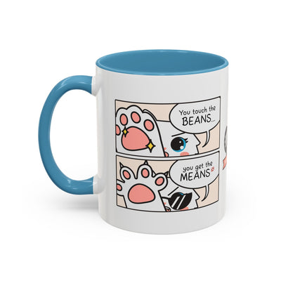 Touch the Beans & Get the Means Comic Coffee Mug