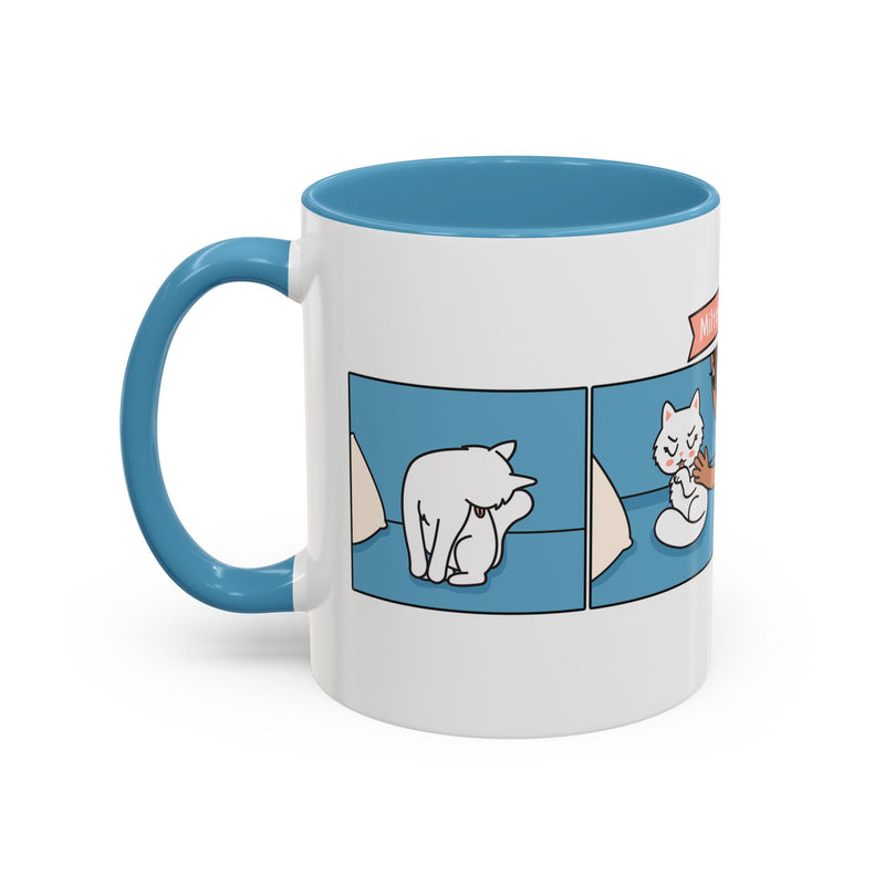 Cat Grooming Comic Coffee Mug