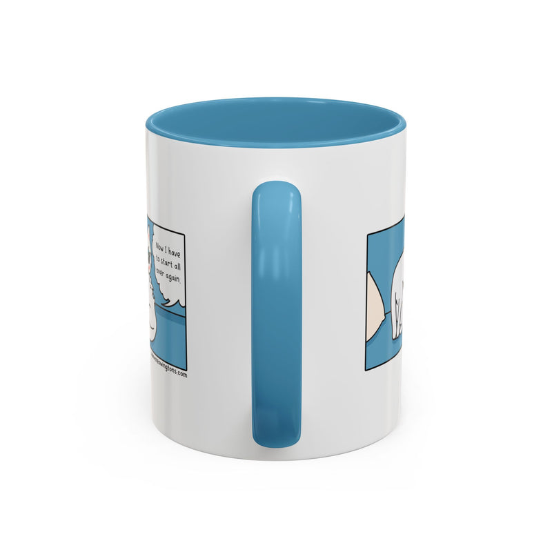 Cat Grooming Comic Coffee Mug