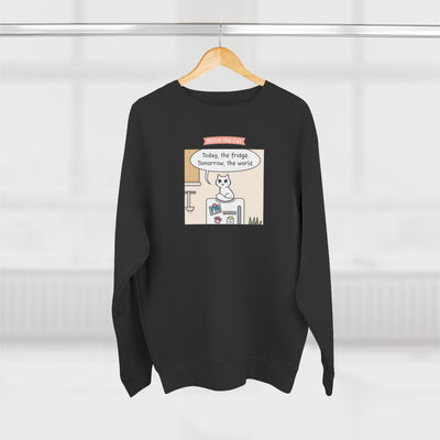 World Domination Cat Comic Crewneck Sweatshirt