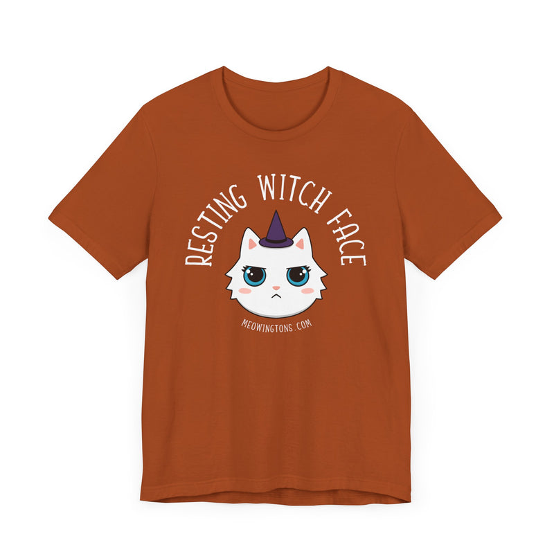 Resting Witch Face Halloween Cat T-Shirt