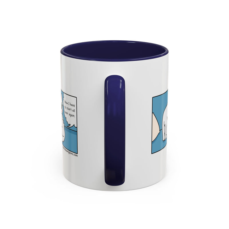 Cat Grooming Comic Coffee Mug