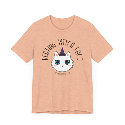 Resting Witch Face Halloween Cat T-Shirt