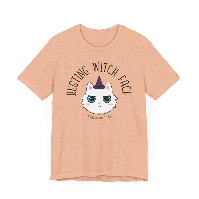 Resting Witch Face Halloween Cat T-Shirt