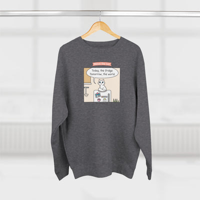 World Domination Cat Comic Crewneck Sweatshirt