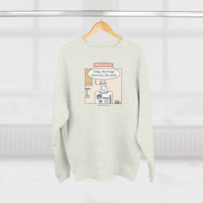 World Domination Cat Comic Crewneck Sweatshirt