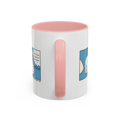 Cat Grooming Comic Coffee Mug