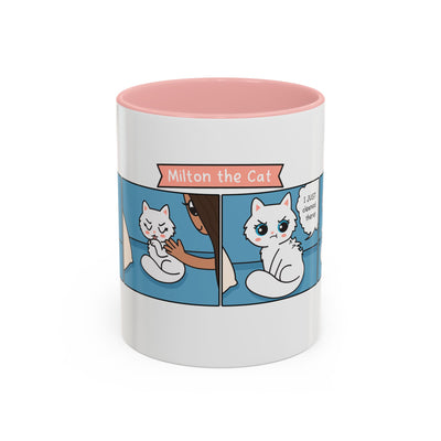 Cat Grooming Comic Coffee Mug