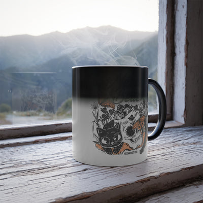 Never Better Color Changing Halloween Cat Mug