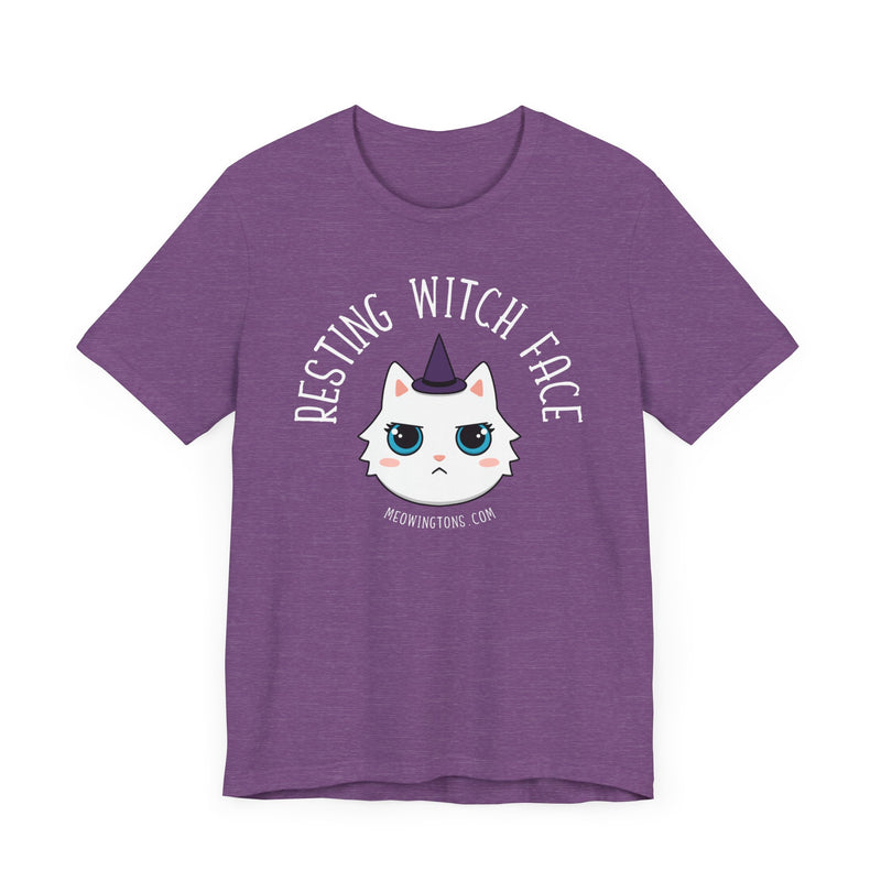 Resting Witch Face Halloween Cat T-Shirt