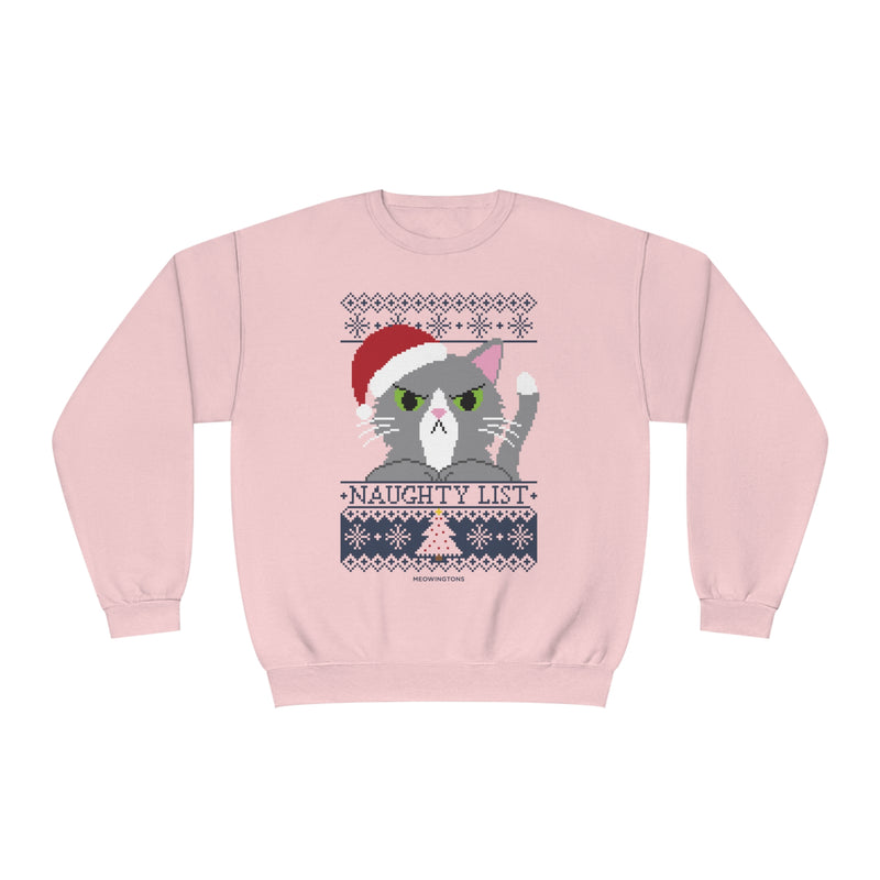 Naughty List Cat Crewneck Sweatshirt