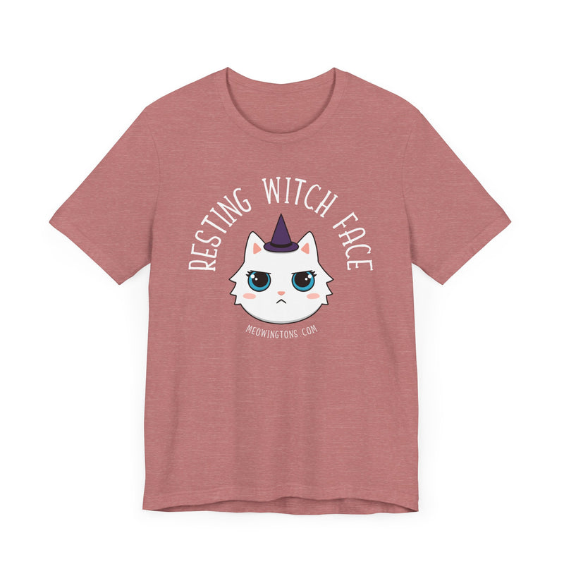 Resting Witch Face Halloween Cat T-Shirt