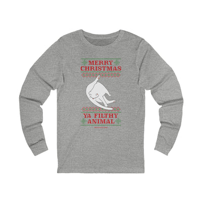 Merry Christmas, Ya Filthy Animal Jersey Long Sleeve Tee