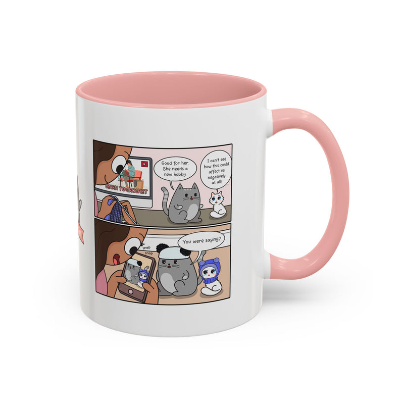 Cat Crochet Comic Coffee Mug