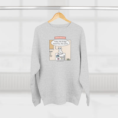 World Domination Cat Comic Crewneck Sweatshirt