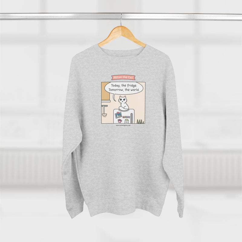 World Domination Cat Comic Crewneck Sweatshirt