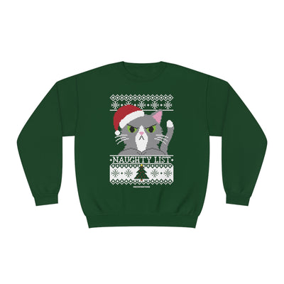 Naughty List Cat Crewneck Sweatshirt