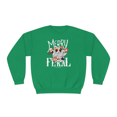 Merry & Feral Christmas Cat Sweatshirt