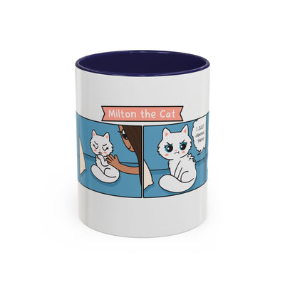 Cat Grooming Comic Coffee Mug