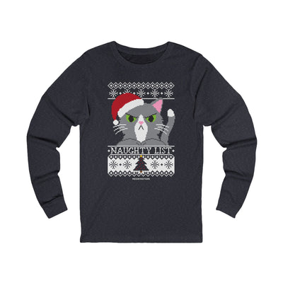 Naughty List Jersey Long Sleeve Cat Tee