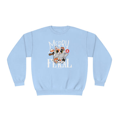 Merry & Feral Christmas Cat Sweatshirt