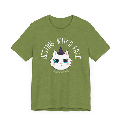 Resting Witch Face Halloween Cat T-Shirt