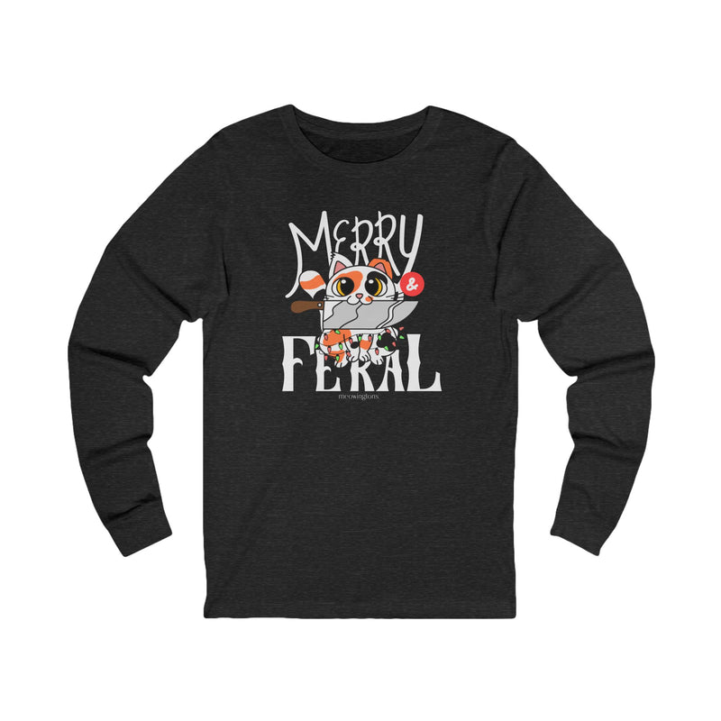 Merry & Feral Jersey Long Sleeve Cat Tee