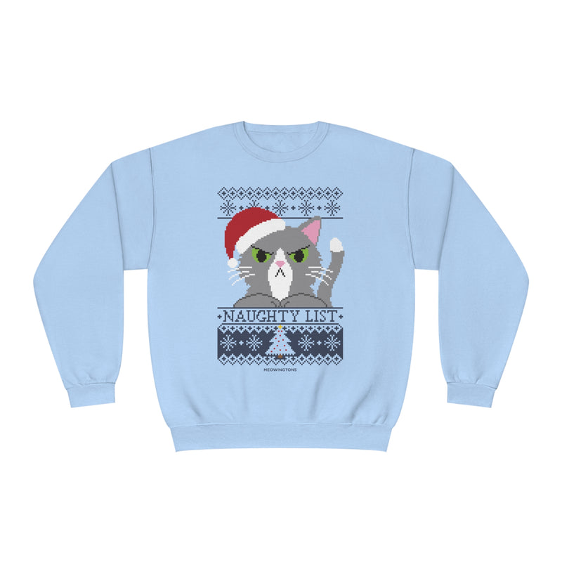 Naughty List Cat Crewneck Sweatshirt