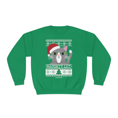 Naughty List Cat Crewneck Sweatshirt