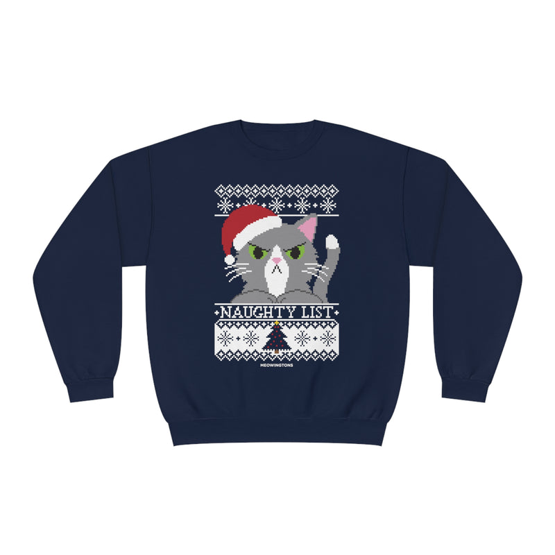 Naughty List Cat Crewneck Sweatshirt