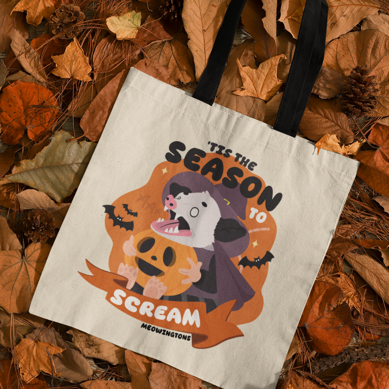 Halloween Possum Tote Bag