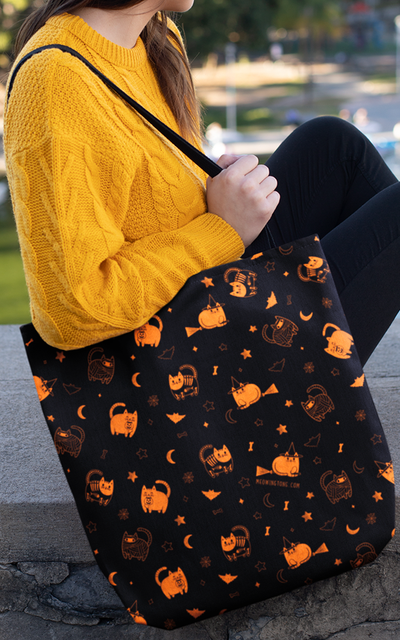 Halloween Cats Candy Tote Bag