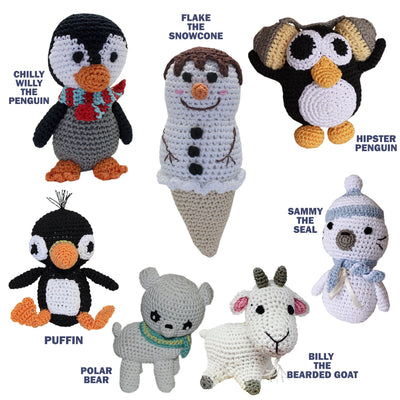 Knit Knacks Organic Cotton Cat Toy - Winter Wonderland Friends