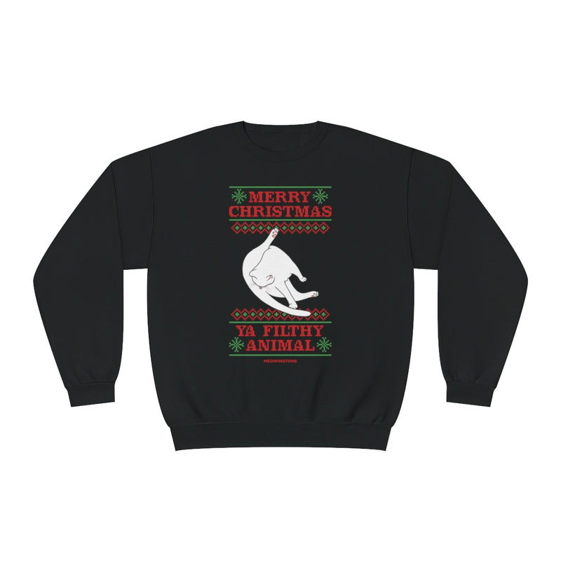 Merry Christmas, Ya Filthy Animal Crewneck Sweatshirt