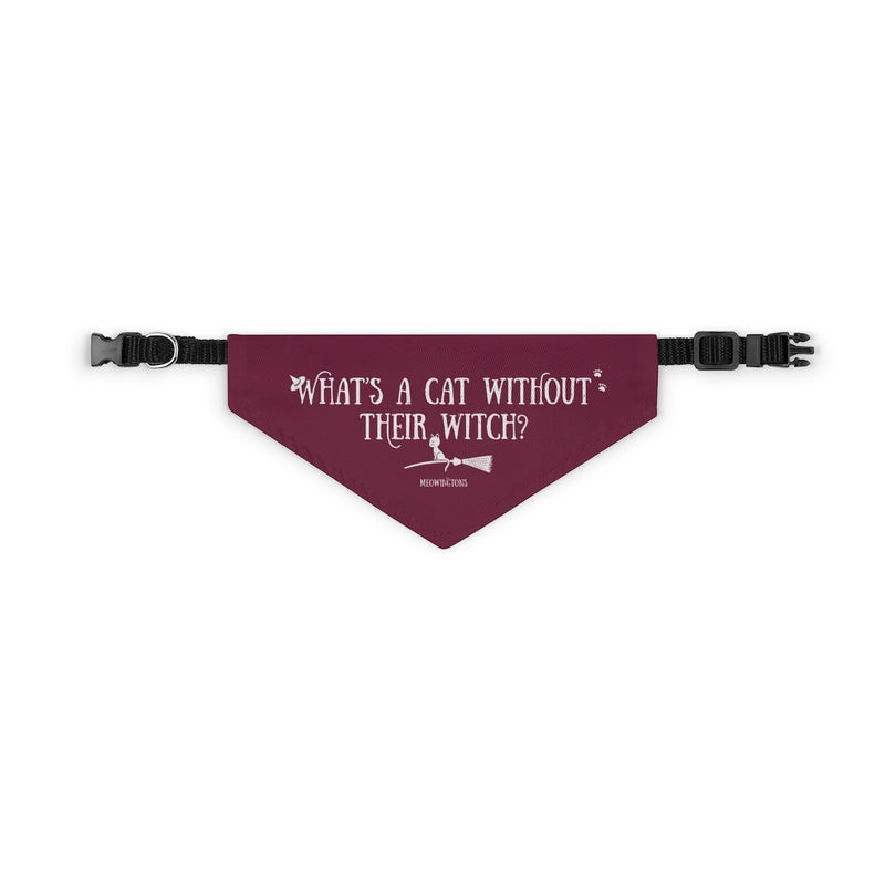 Matching Witch Cat Collar Bandana (Maroon)