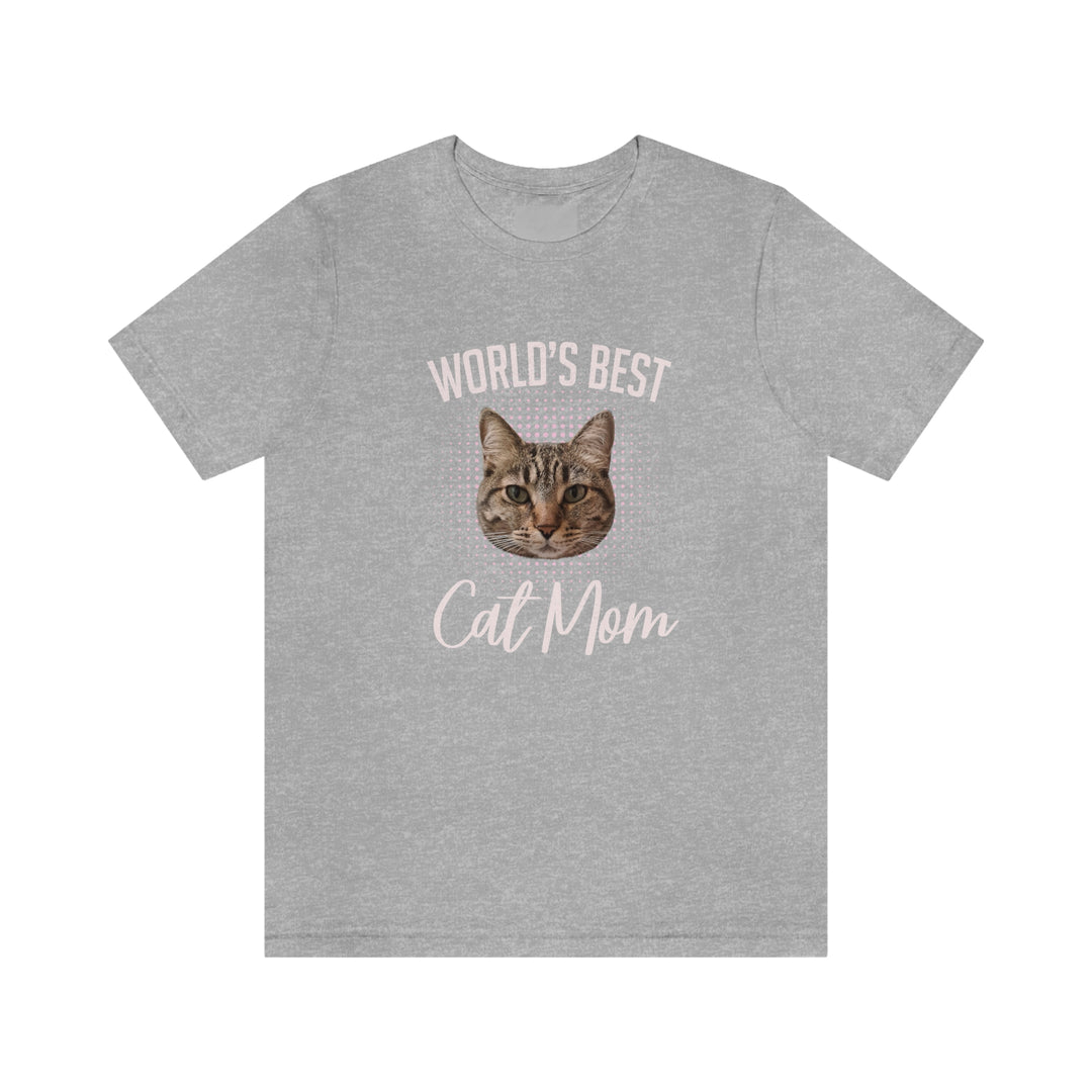 Customizable World s Best Cat Mom T Shirt XL Athletic Heather by Meowingtons