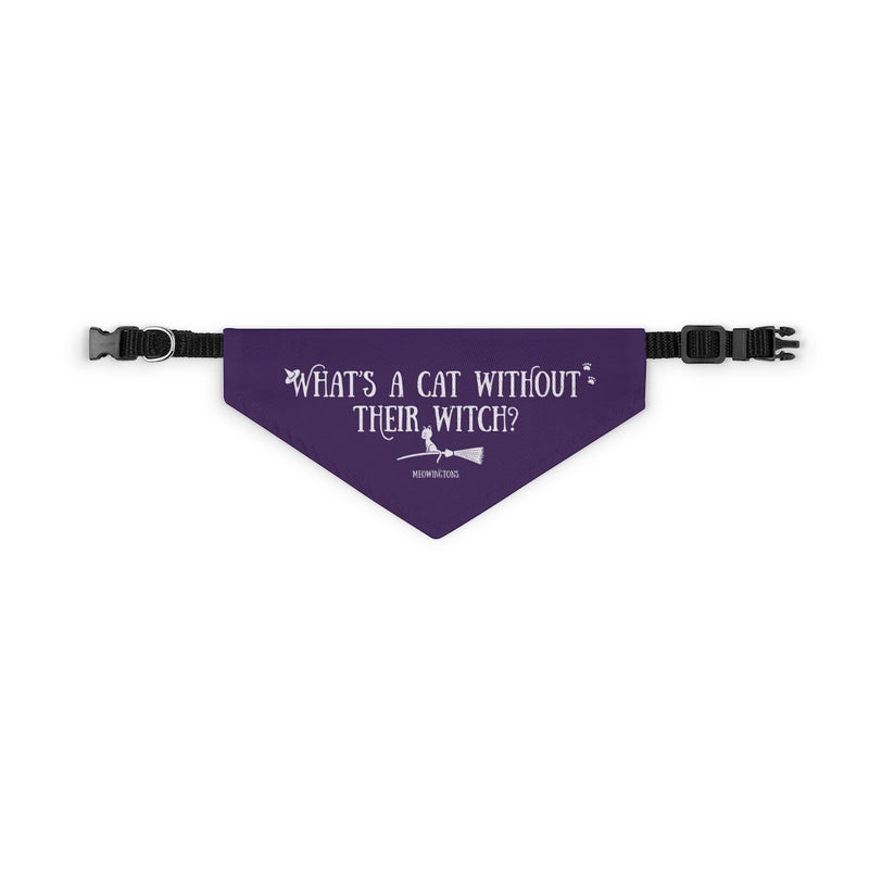 Matching Witch Cat Collar Bandana (Purple)