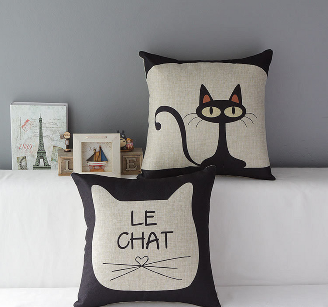 Cat pillow cover best sale