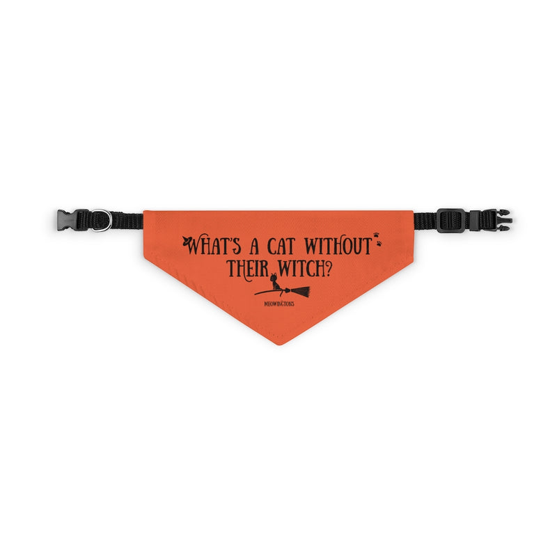 Matching Witch Cat Collar Bandana (Orange)